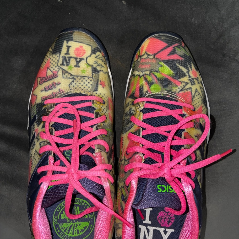 Asics Gel-Solution Speed 3 NYC Limited Edition Comic Print Tennis Shoes Womens - Picture 8 of 9
